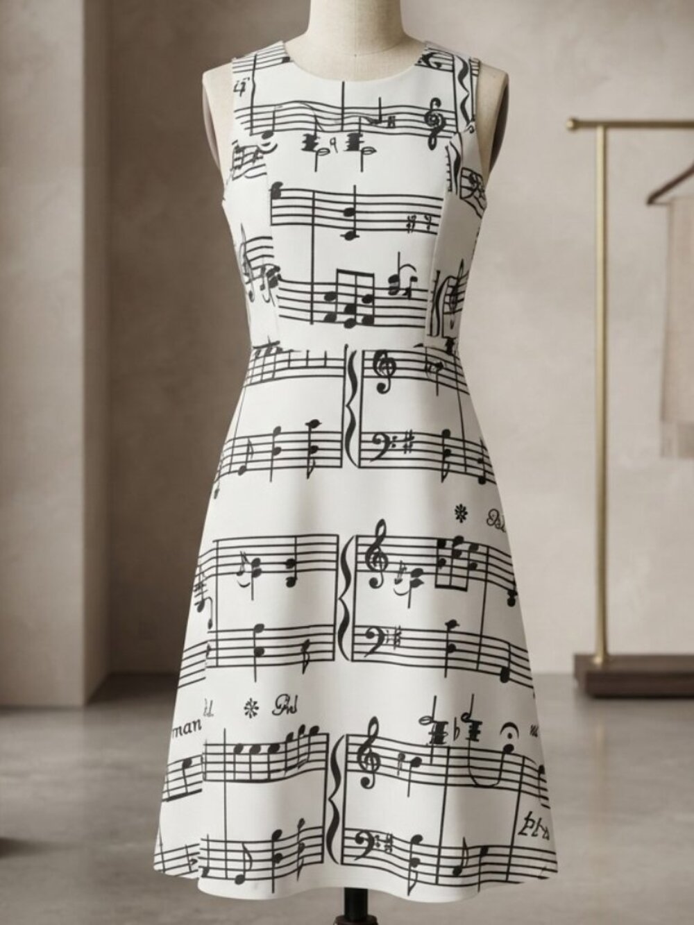 Musical clefs dress no size or name brand small
